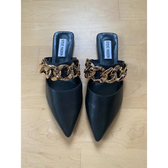 Steve madden BNWT "fancied" pointy toe chain slip on mule women NEW - Picture 3 of 8